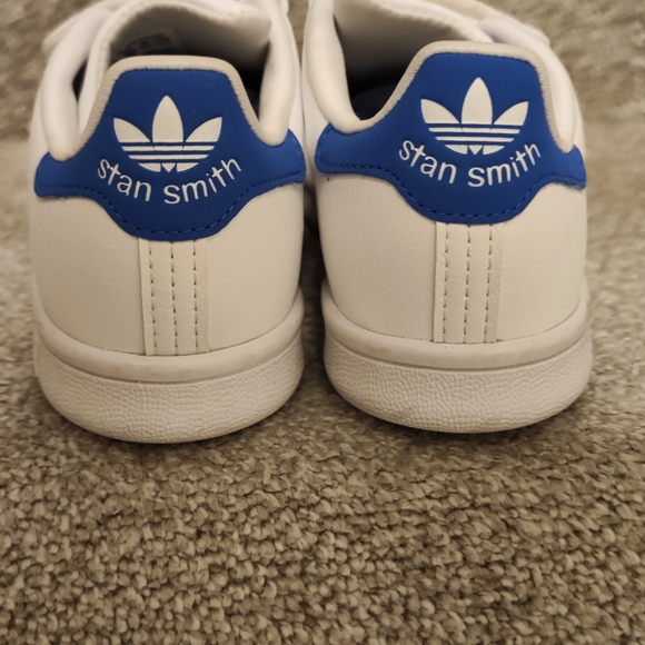 Adidas Kids White and Blue Sneakers - Picture 3 of 5